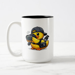 Gummiente Fotograf Zweifarbige Tasse
