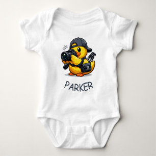 Gummiente Fotograph Baby Strampler