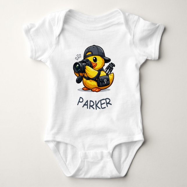 Gummiente Fotograph Baby Strampler (Vorderseite)