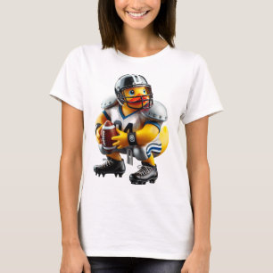 Gummiente Fußballspieler Ducky Duckie Männer Fraue T-Shirt