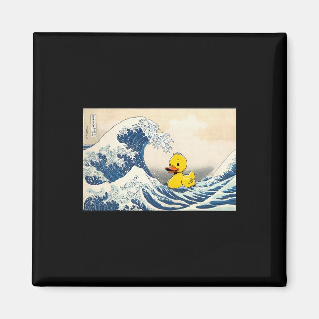 Gummiente Große Welle Süße Ente Enten Männlein Wei Magnet (Vorne)