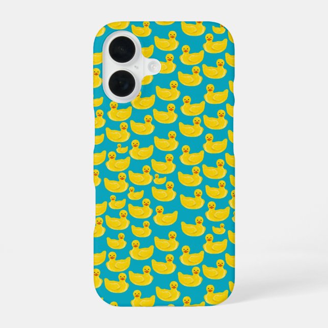 Gummiente iPhone 16 Hülle (Rückseite)
