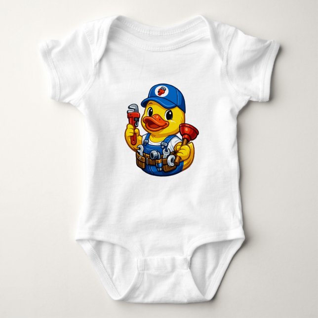 Gummiente Klempner Baby Strampler (Vorderseite)