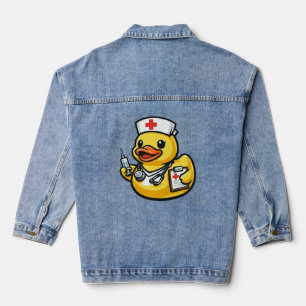 Gummiente Krankenschwester Jeansjacke