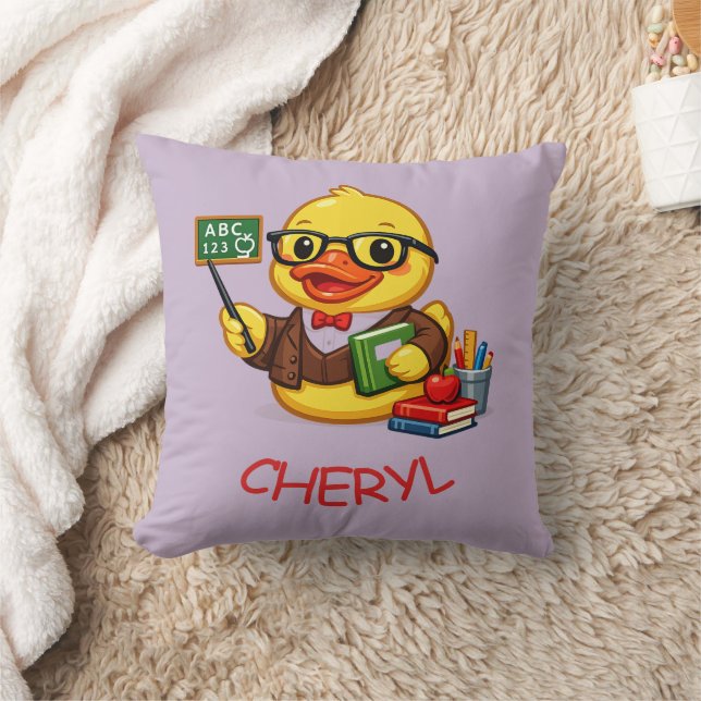 Gummiente Lehrerin Kissen (Decke)