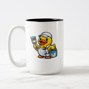 Gummiente Maler Zweifarbige Tasse