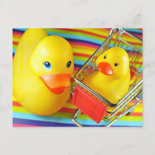 Gummiente Postkarte