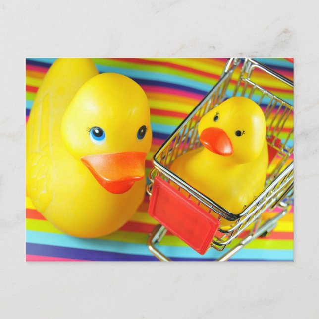 Gummiente Postkarte (Vorderseite)