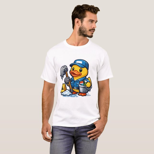 Gummiente Reinigungskraft T-Shirt (Vorne ganz)
