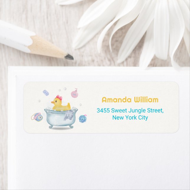 Gummiente Rub A Dub Dub Badewanne Baby Shower (Insitu)