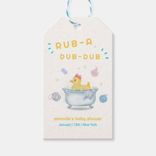 Gummiente Rub A Dub Dub Badewanne Baby Shower Geschenkanhänger