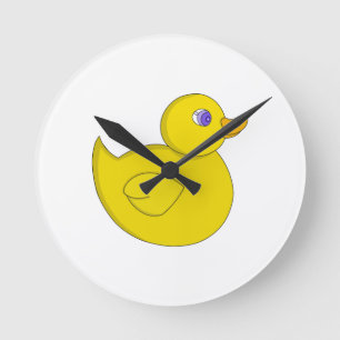 Gummiente Runde Wanduhr