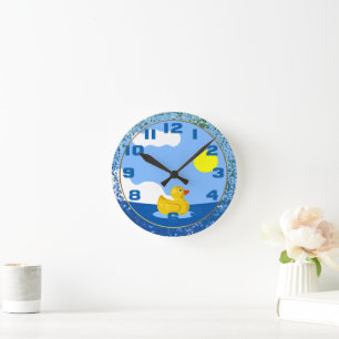 Gummiente Runde Wanduhr