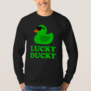 Gummiente Sonnenbrille Lucky Ducky Cool Tier Gra T-Shirt