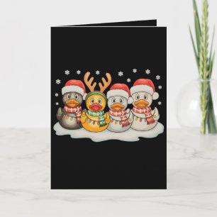 Gummiente Squad Santa Rentier Weihnachtslichter Karte