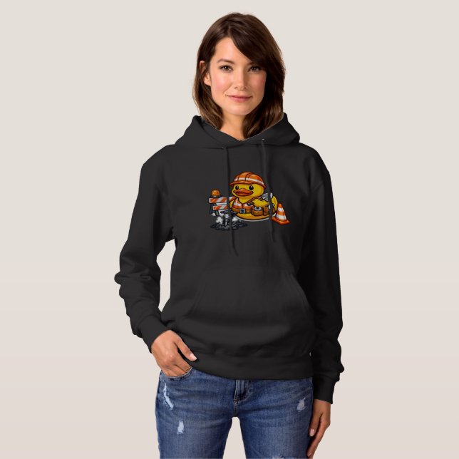 Gummiente Straßenarbeiter Hoodie (Vorne ganz)
