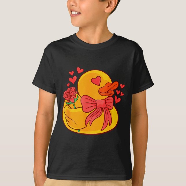 Gummiente Valentinstag Gummiente T-Shirt  (Vorderseite)