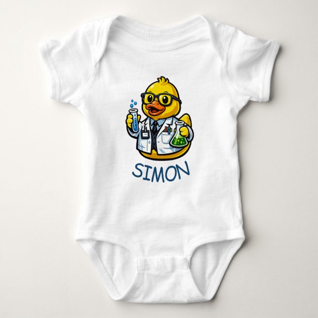 Gummiente Wissenschaftler Baby Strampler (Vorderseite)
