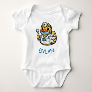 Gummiente Zahnarzt Baby Strampler