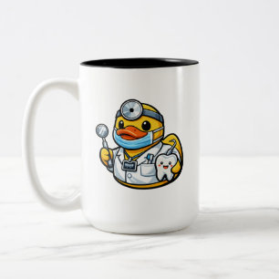 Gummiente Zahnarzt Zweifarbige Tasse