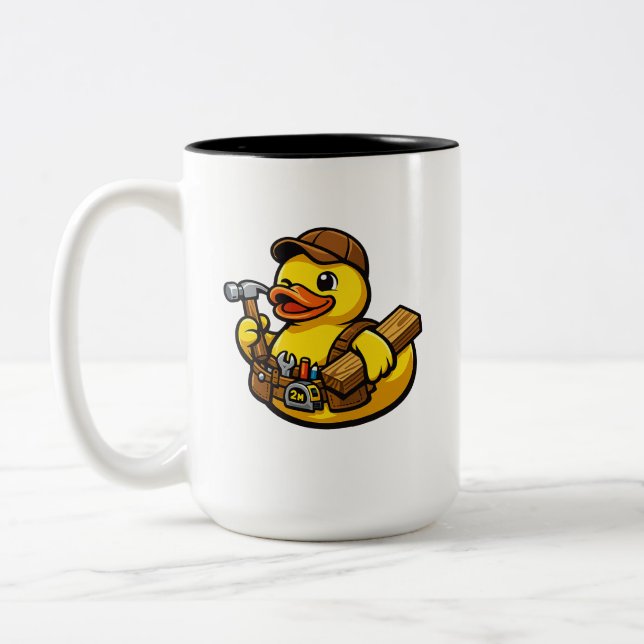 Gummiente Zimmermann Zweifarbige Tasse (Links)
