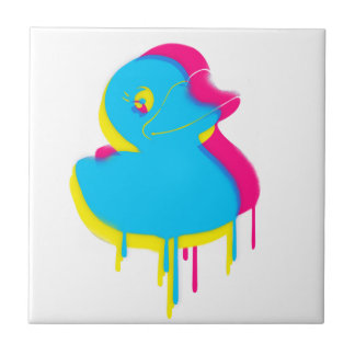 Gummientegraffiti-Pop-Kunst-Gummi Ducky Fliese