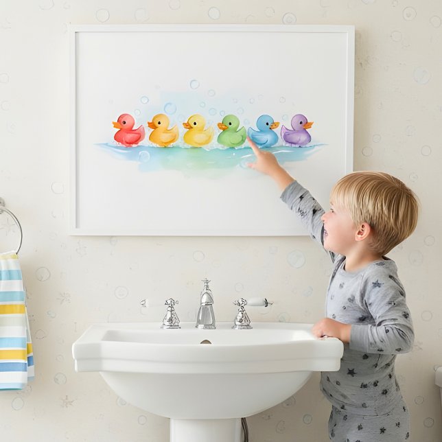 Gummienten-Parade Kinder Badezimmer Wandkunst Poster (Von Creator hochgeladen)