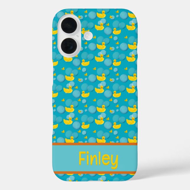 Gummienten und Blasen Muster Case-Mate iPhone Hülle (Rückseite)