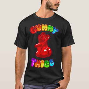 Gummifeuer mit dickem, rotem Gummibär mit großem H T-Shirt