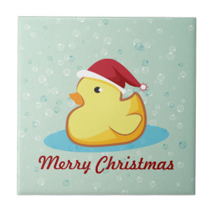 Gummifliese duckie Gelb der frohen Weihnachten Fliese