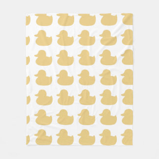 Gummigelbes Ducky Design Fleecedecke