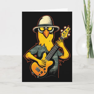 Gummihuhn spielt B-Gitarre Bist elektrisch  Karte
