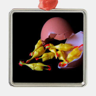 GummihuhnHatchling Silbernes Ornament