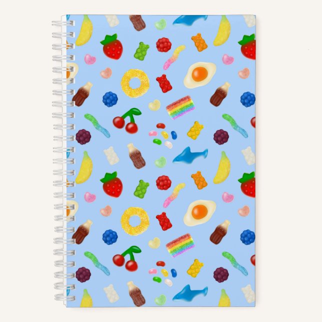 Gummiliebhaber Blau Notizbuch (Vorderseite)