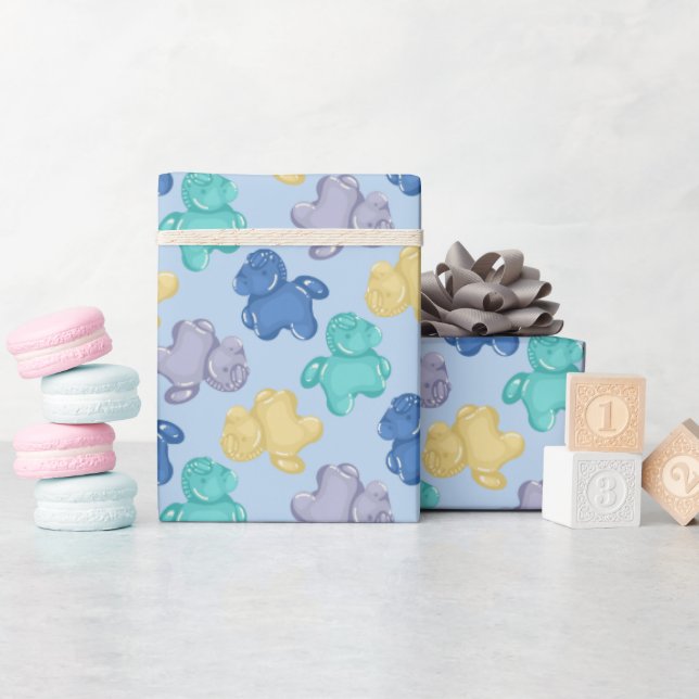 Gummipferd Eisblaue Beerenverpackungspapier Geschenkpapier (Babyparty)