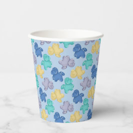 Gummipferde Glaziale Beere Eisblau Pappbecher
