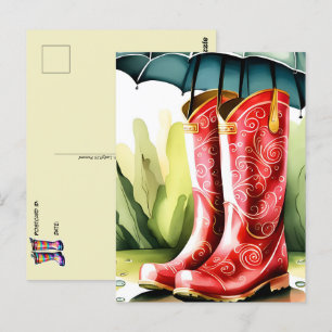 Gummiraupenstiefel, Postkreuzung Postkarte