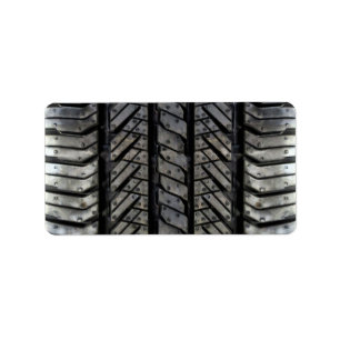 Gummireifen Automobiltextur Adressaufkleber