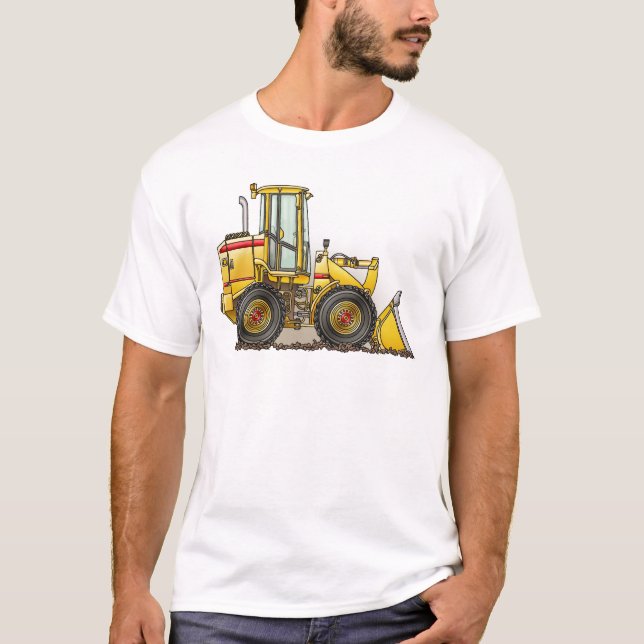 Gummireifen-Lader-Bau-Kleid T-Shirt (Vorderseite)