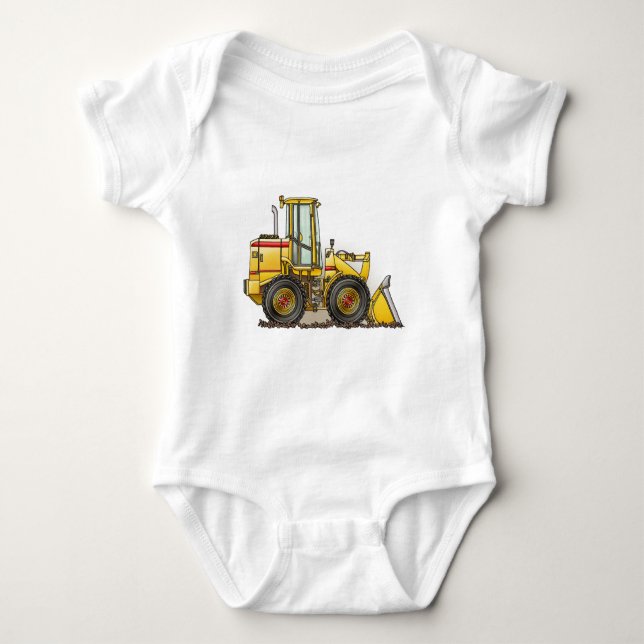 Gummireifen-Lader-Baugeräte Baby Strampler (Vorderseite)