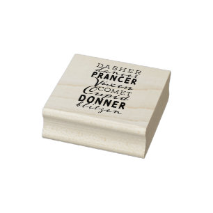Gummistempel & Tinte Santas Rentiere