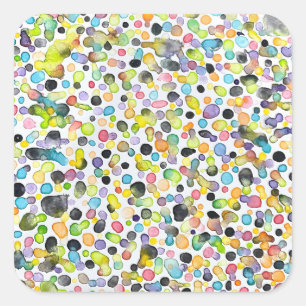 Gummistopfen Quadratischer Aufkleber