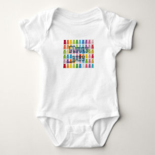 "Gummy Baby" Farbige Regenbogen-Süßigkeiten-Muster Baby Strampler