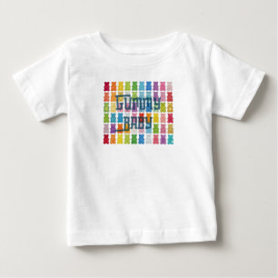 "Gummy Baby" Farbige Regenbogen-Süßigkeiten-Muster Baby T-shirt