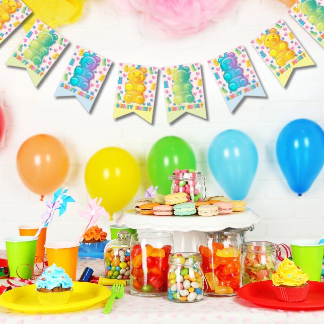 Gummy Bär farbenfroh Jelly Candy Kids Party Wimpelkette (Von Creator hochgeladen)