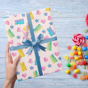 Gummy Bär farbenfrohe Jelly Candy Kids Geschenkpapier