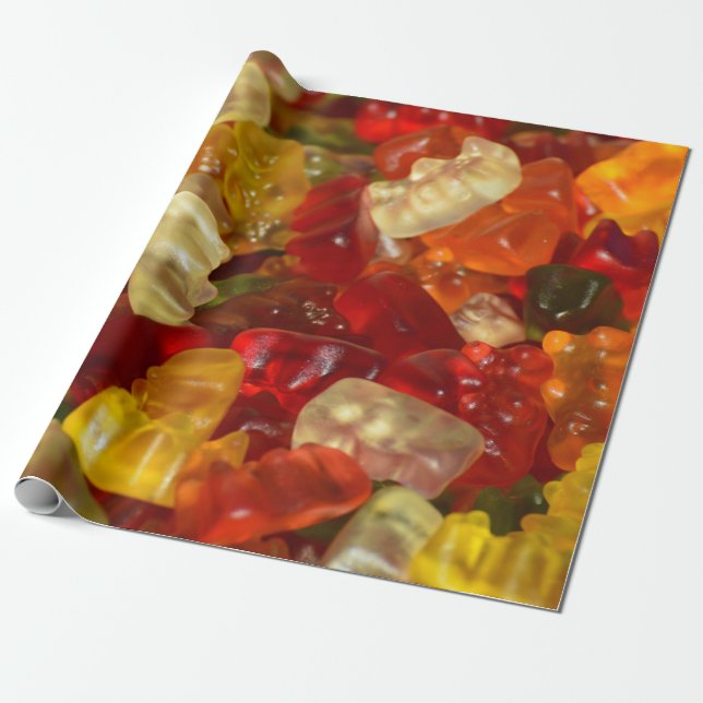 Gummy Bären Candies Geschenkpapier (Ungerollt)