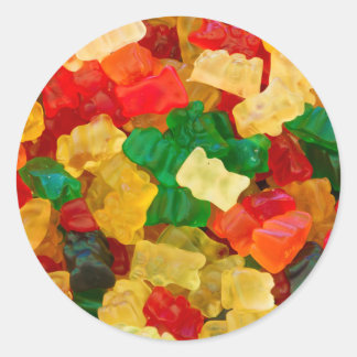 Gummy Bären-Regenbogen-Candy Runder Aufkleber