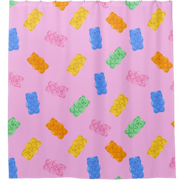Gummy Bear Aesthetic Duschvorhang (Vorderseite)