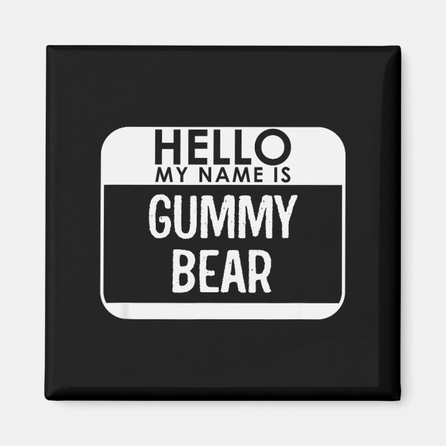 Gummy Bear Costume Funny Easy Last Minute Hallowee Magnet (Vorne)